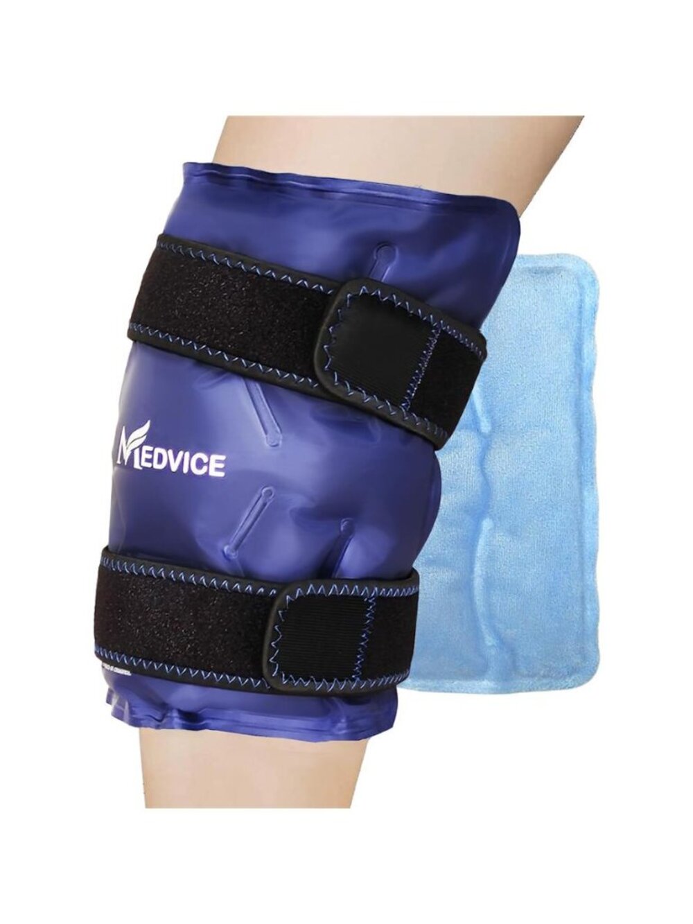 Medvice Ice Pack with Cold Compression for Knee Pain 9.7 x 12.2 Inch, Blue